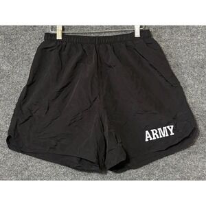 Unicor Mens Medium Physical Fitness Uniform Shorts Black Army Supplex Nylon